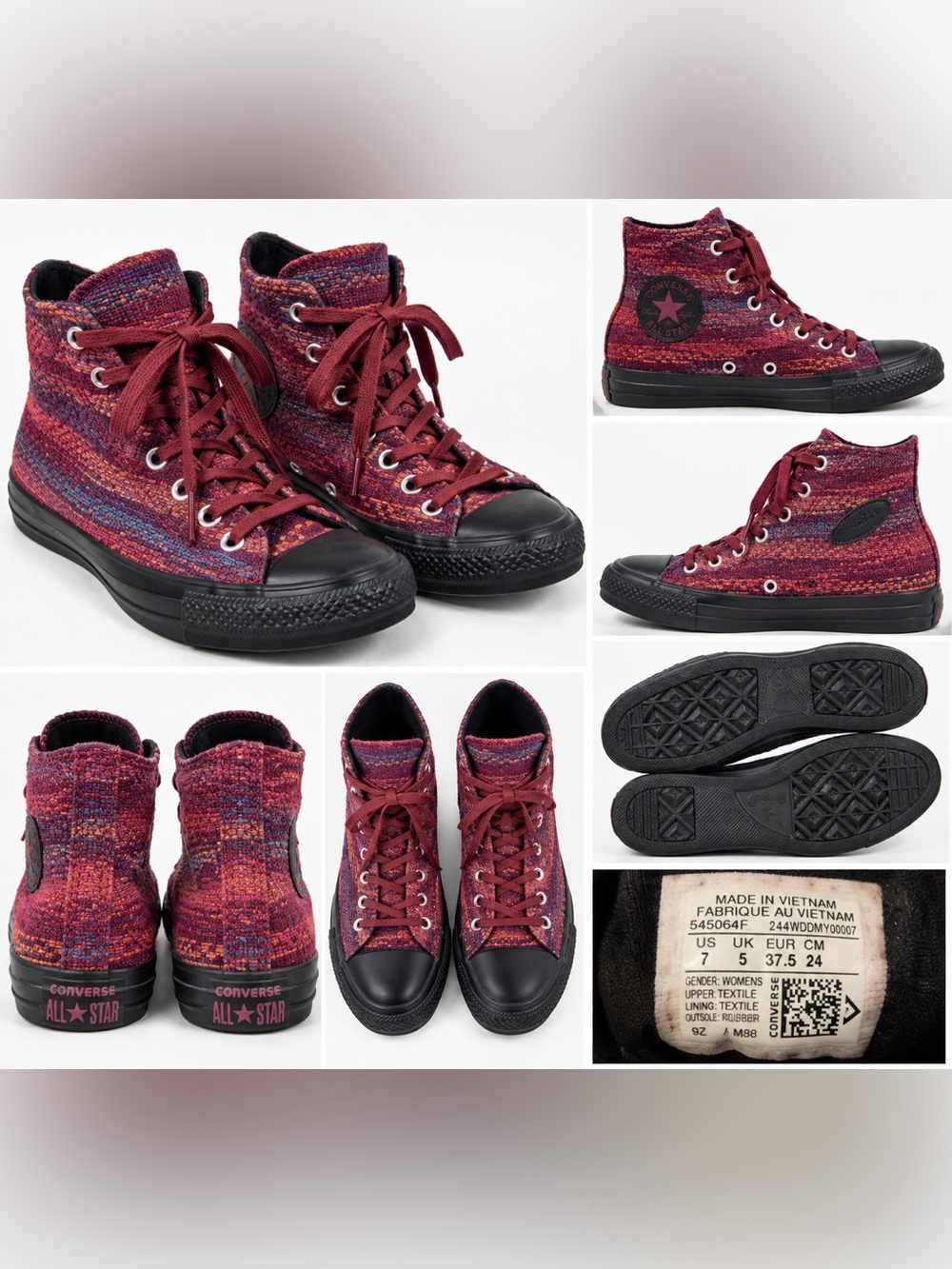 Super unique pair of Converse Chuck Taylor All Star high-top sneakers featuring